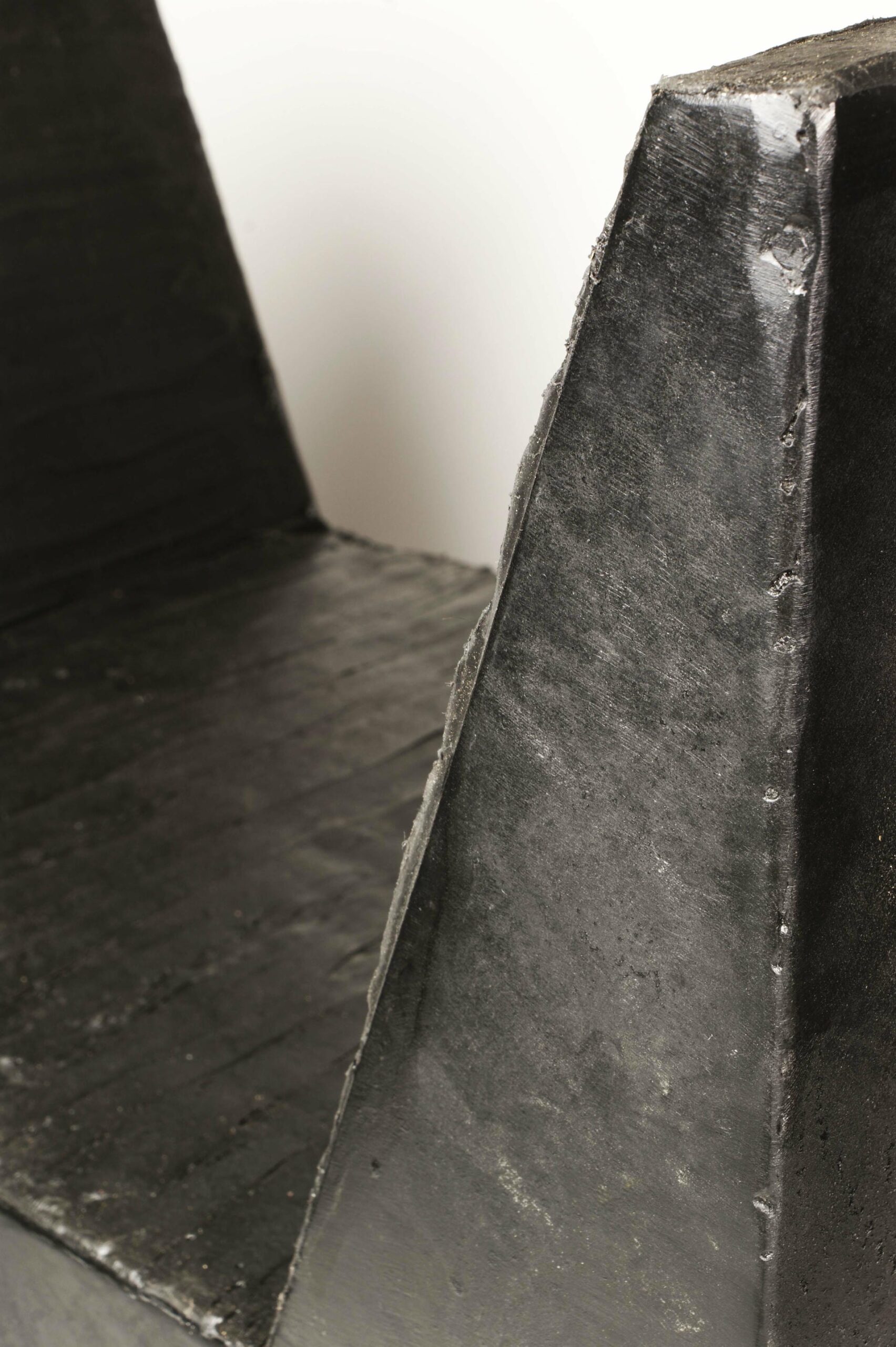U shaped Form Rubber seat and Burned Steel Large Stool by Arno Declercq 6