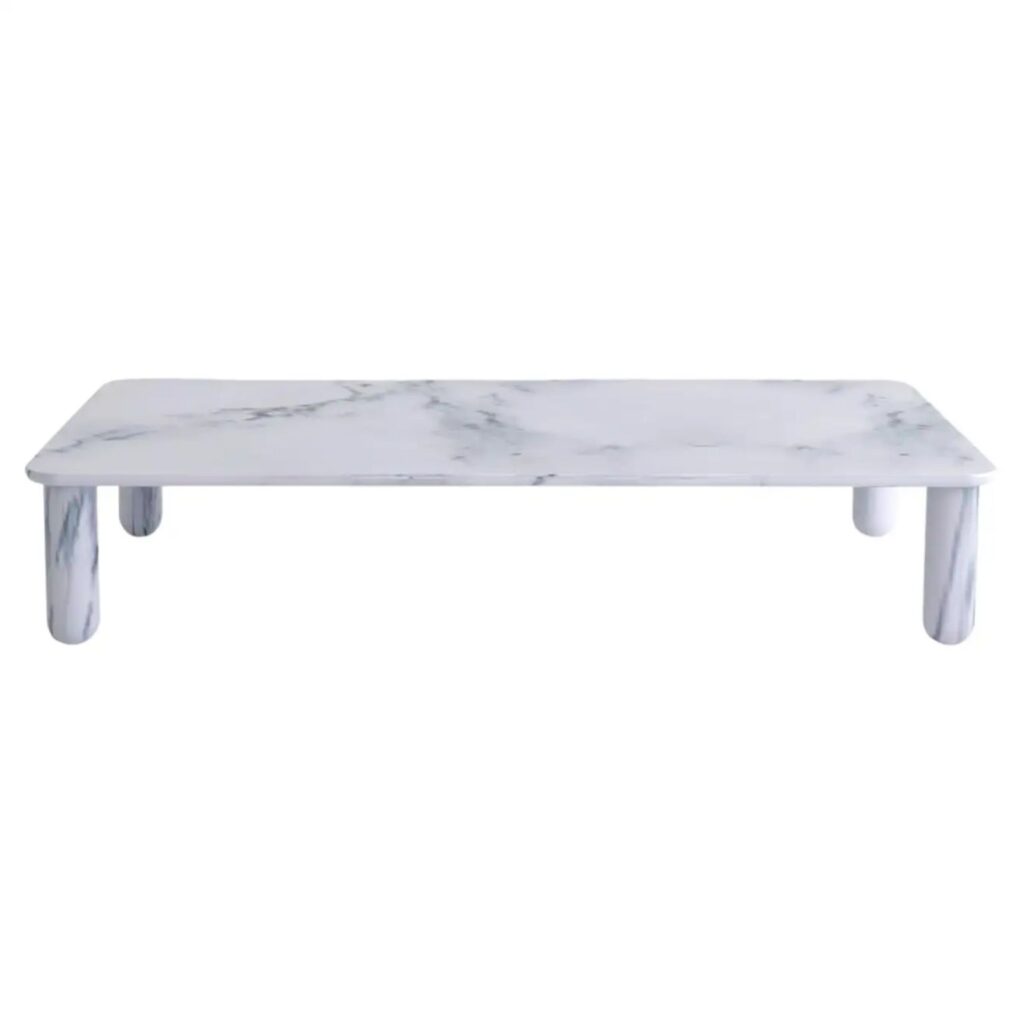 XLarge White Marble Sunday Coffee Table Jean Baptiste Souletie 1