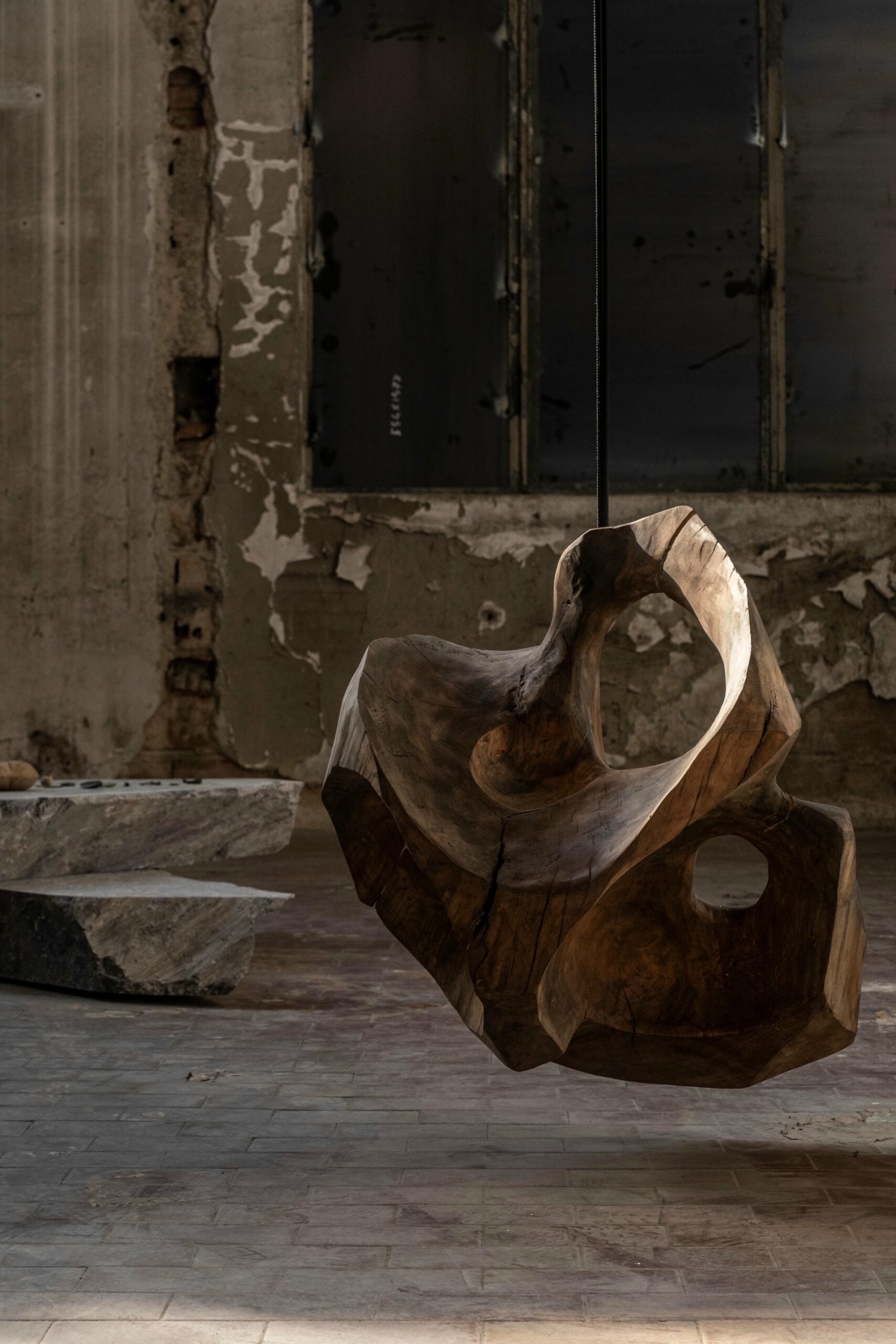 Unique Wood and Glass Nature Form Contemporary Art Lighting by Jérôme Pereira 8