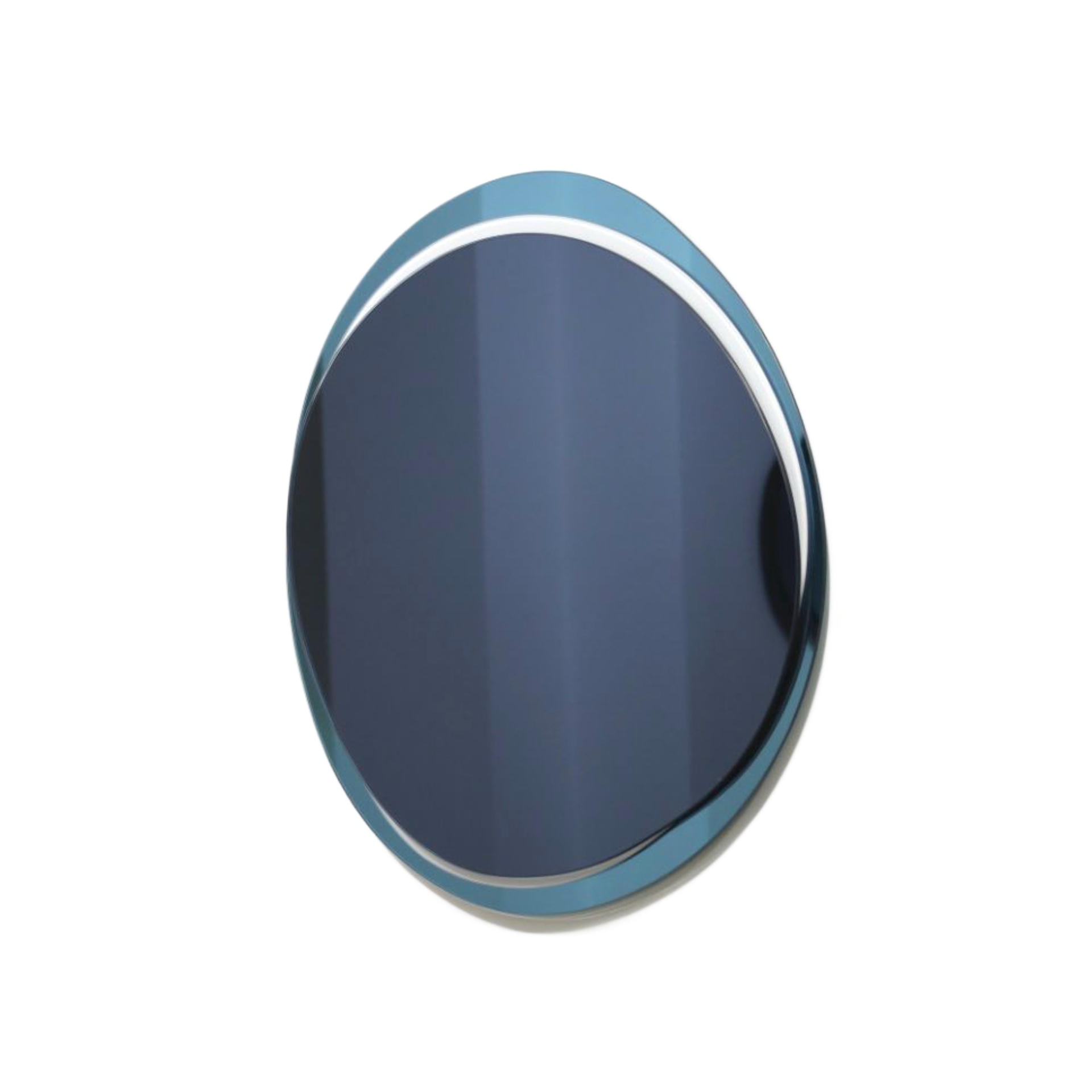 Dark Blue Eclipse Hand Sculpted Mirror by Laurene Guarneri 1
