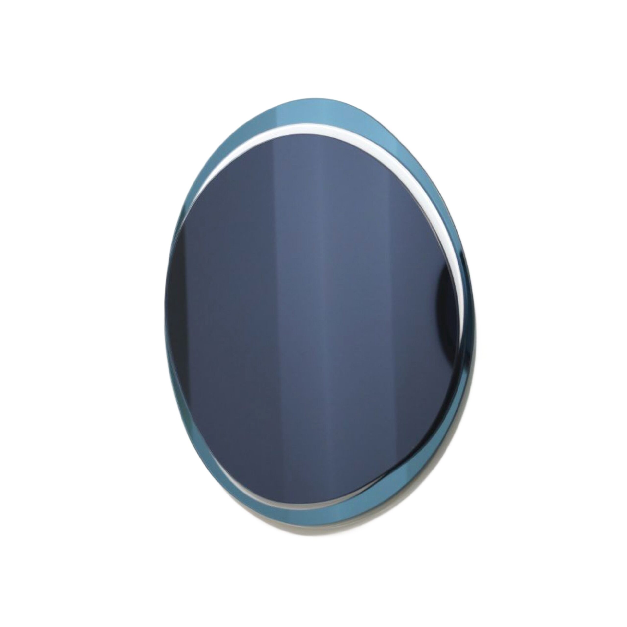 Dark Blue Eclipse Hand Sculpted Mirror by Laurene Guarneri 1