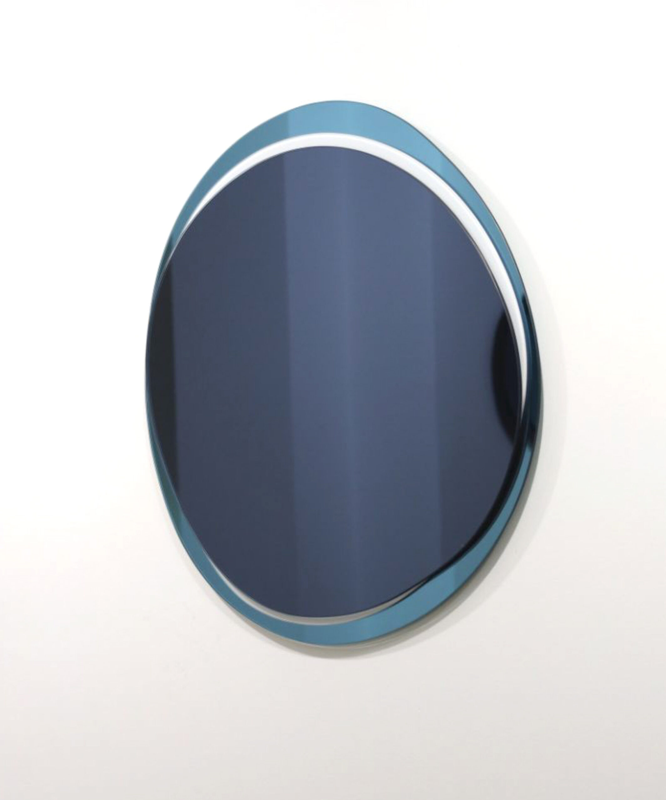 Dark Blue Eclipse Hand Sculpted Mirror by Laurene Guarneri 2