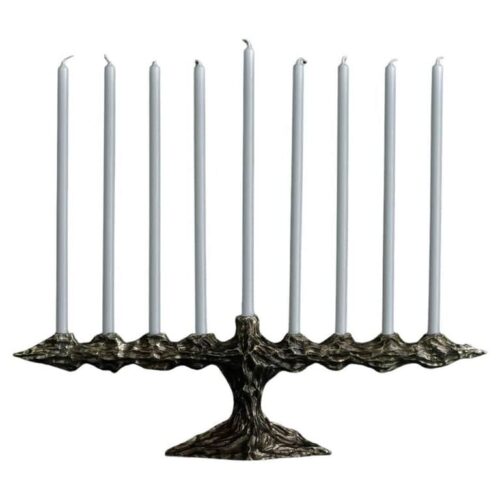 Bronze Sculpted Hannukah Menorah by William Guillon 0