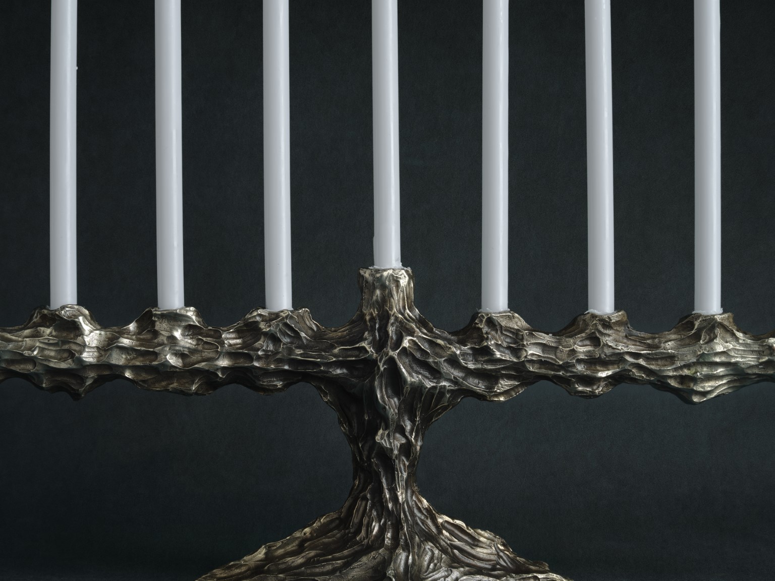 Bronze Sculpted Hannukah Menorah by William Guillon 7