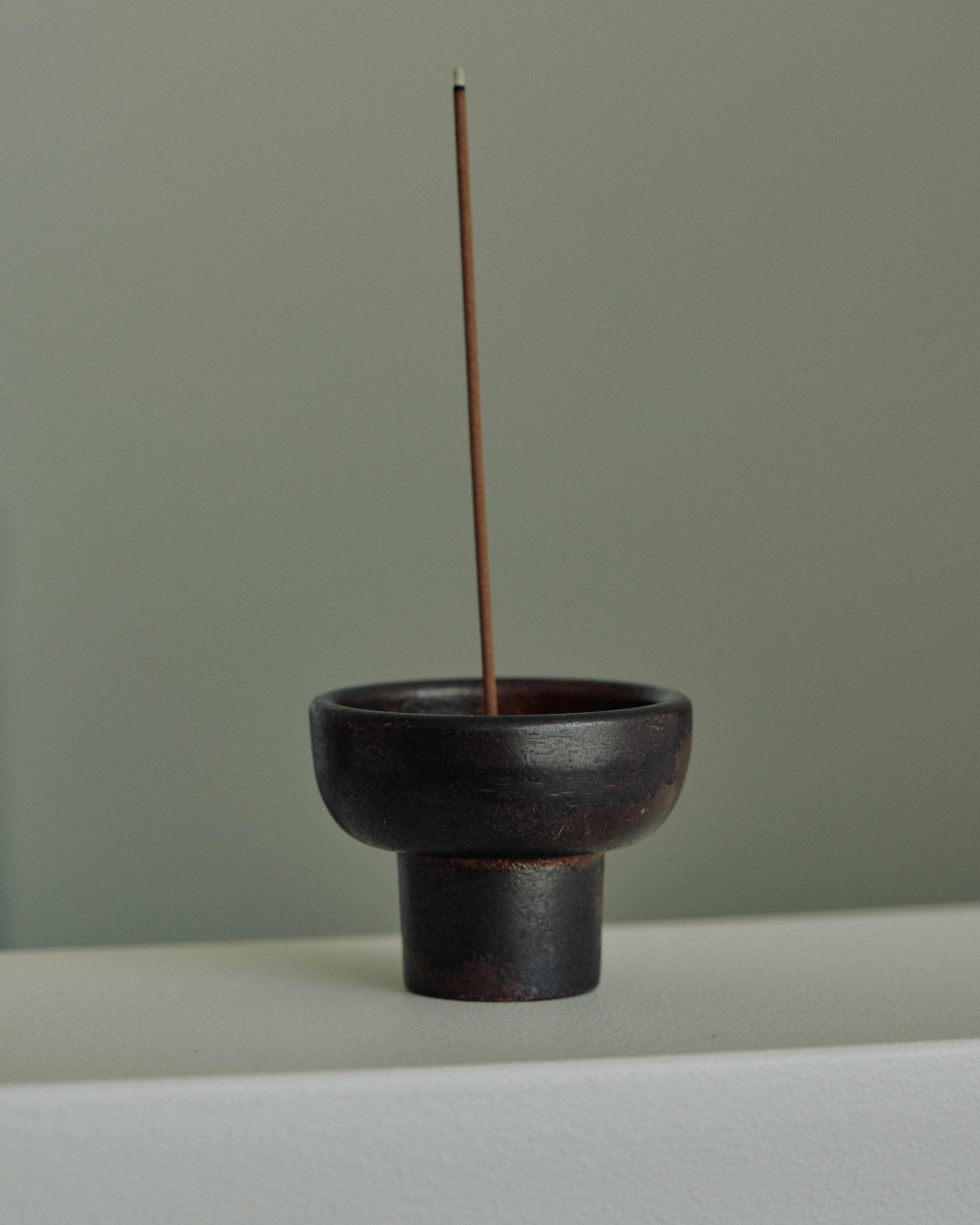 Contemporary Blackened Bronze Incense Burner by Henry Wilson 2