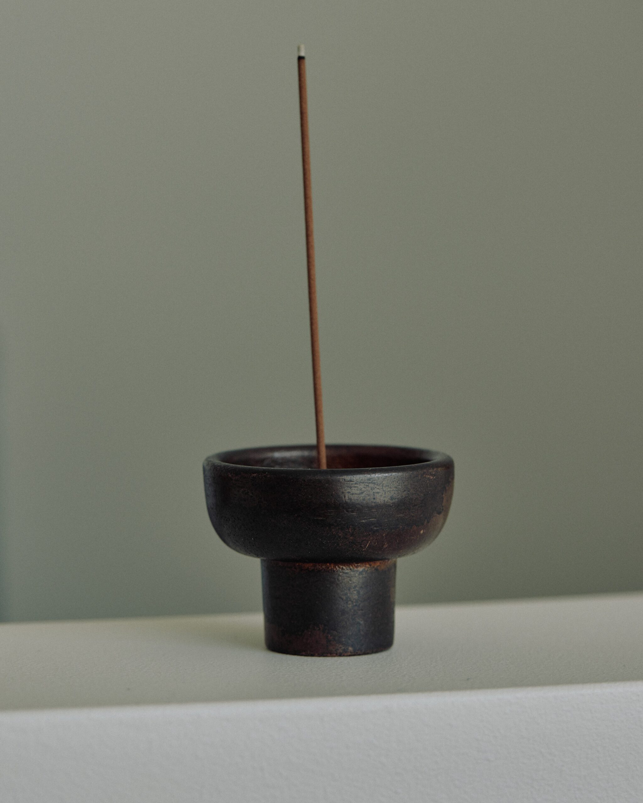 Contemporary Blackened Bronze Incense Burner by Henry Wilson 2