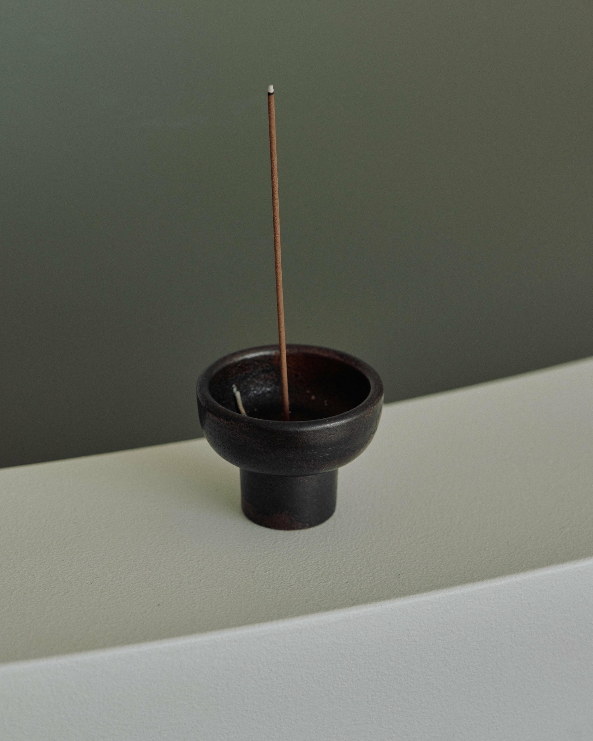Contemporary Blackened Bronze Incense Burner by Henry Wilson 3