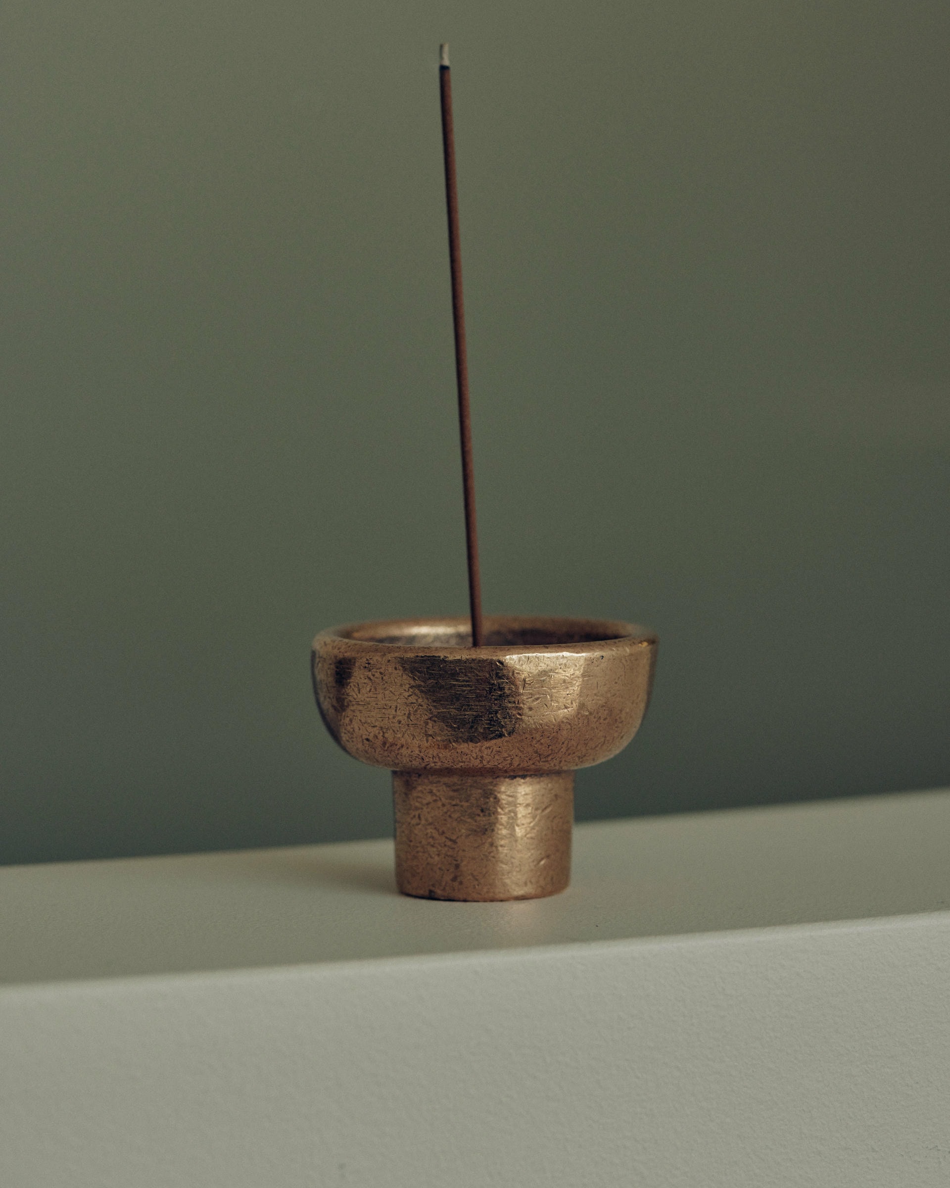 Contemporary Golden Bronze Incense Burner by Henry Wilson 2
