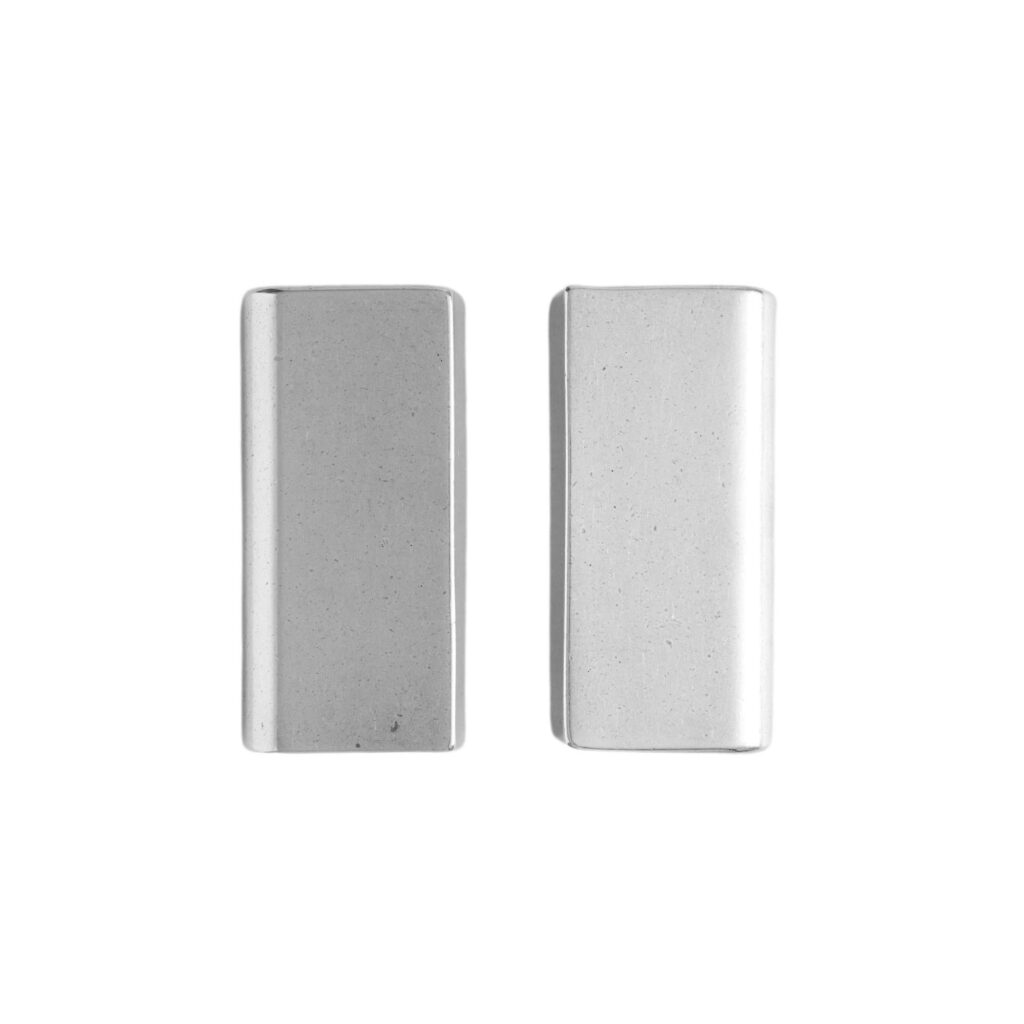 Set of 2 Aluminum Mini Cove Handles by Henry Wilson 1