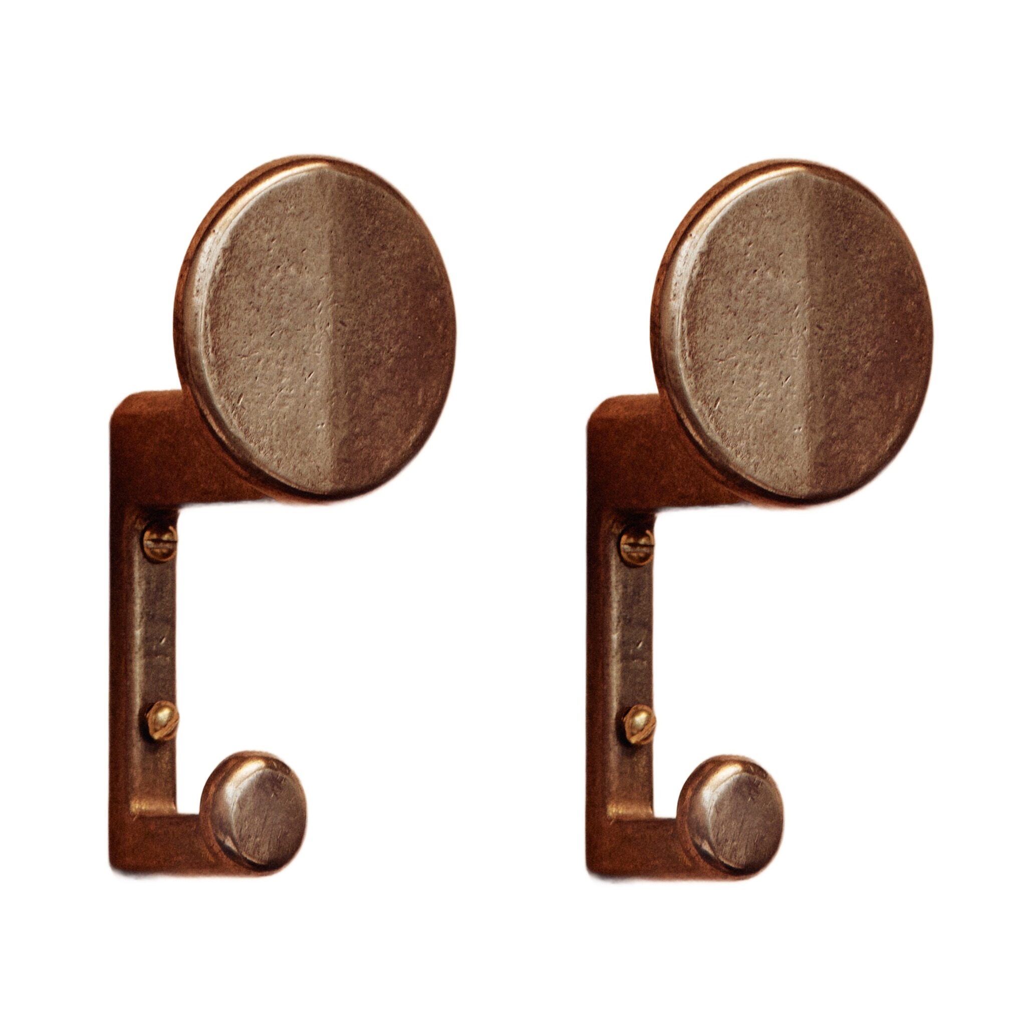Set of 2 Brass F.ACE Wall Hooks by Henry Wilson 1
