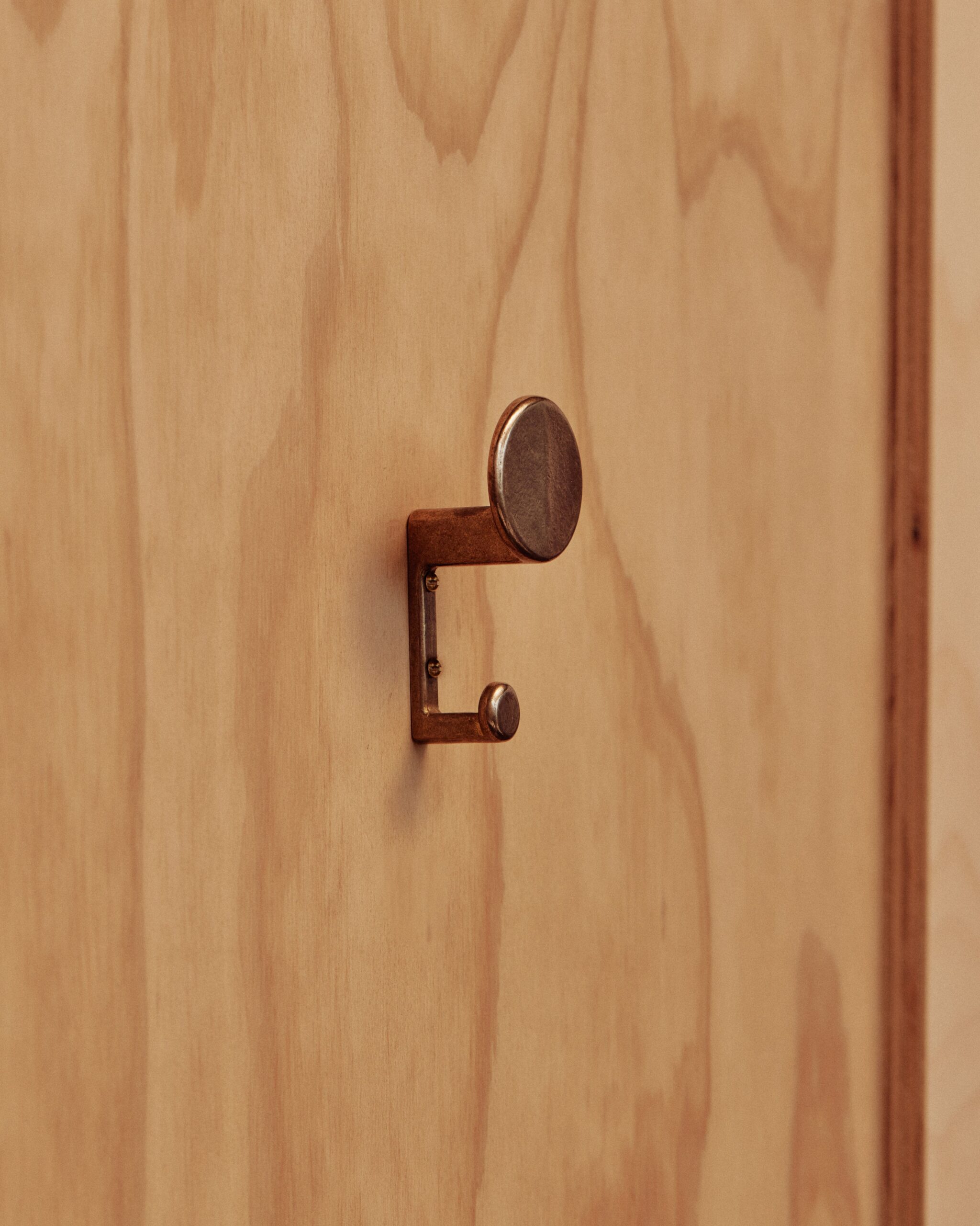 Set of 2 Brass F.ACE Wall Hooks by Henry Wilson 2