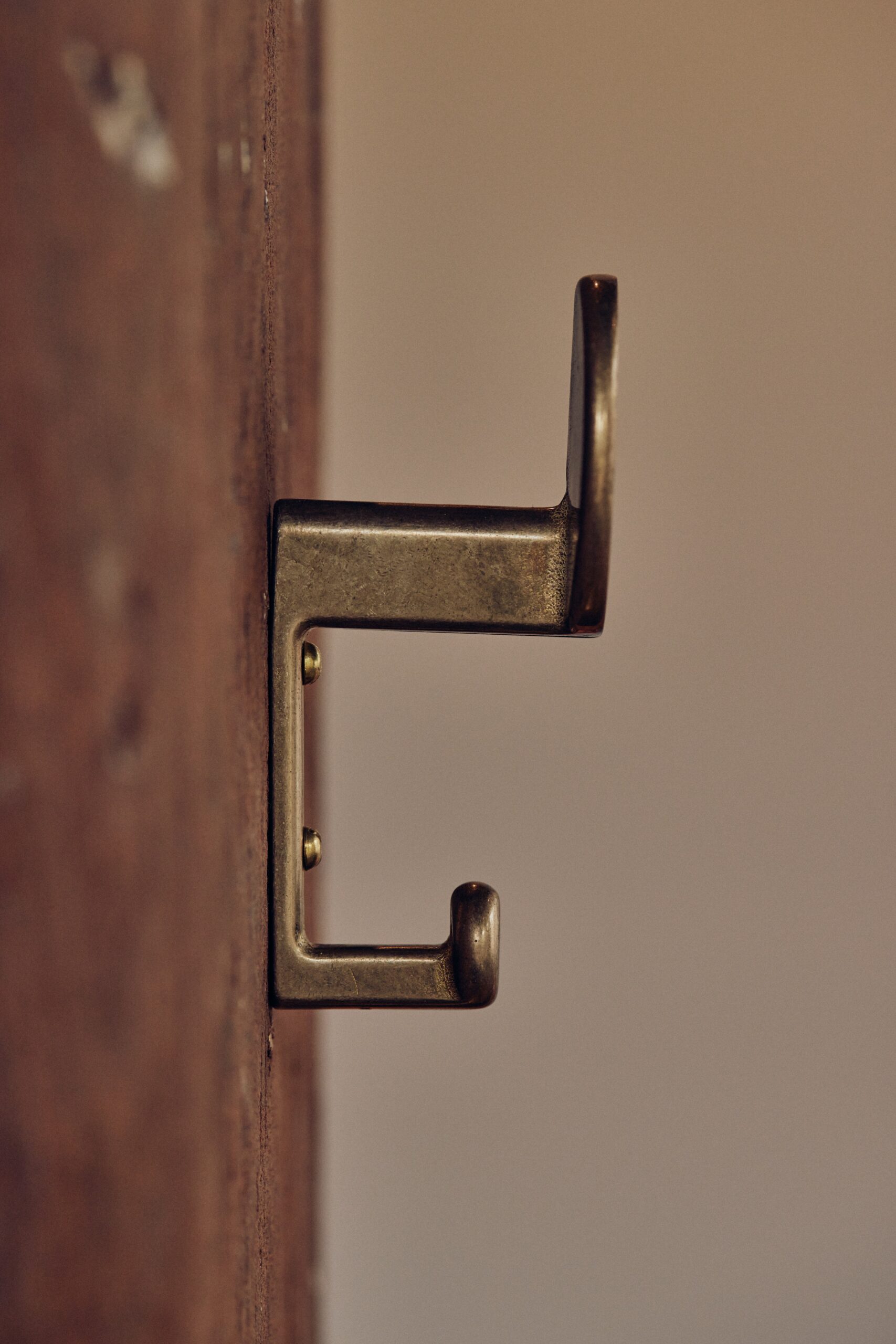 Set of 2 Brass F.ACE Wall Hooks by Henry Wilson 3