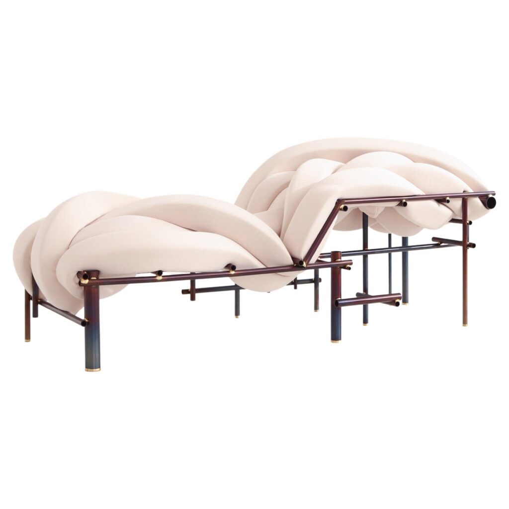 Lawless Bench in Steel and Brass by Evan Fay 1