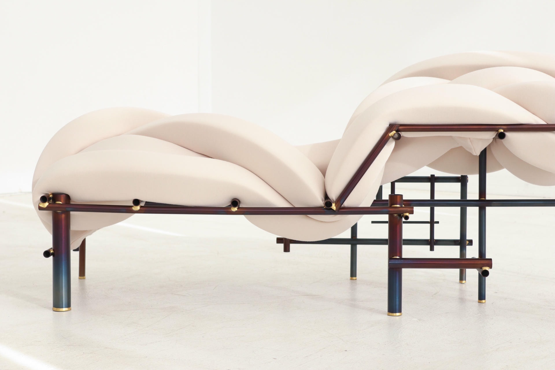 Lawless Bench in Steel and Brass by Evan Fay 4