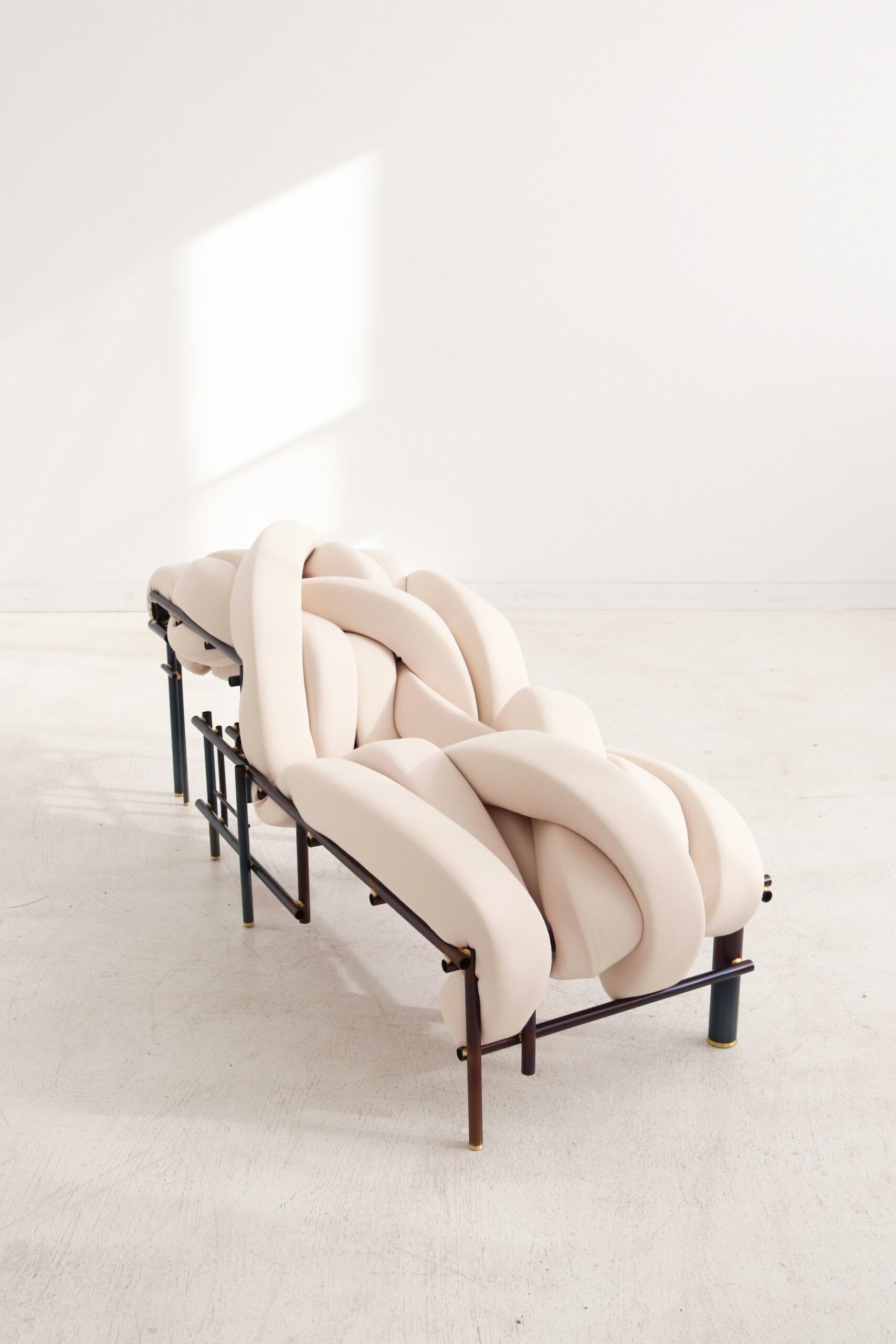 Lawless Bench in Steel and Brass by Evan Fay 5