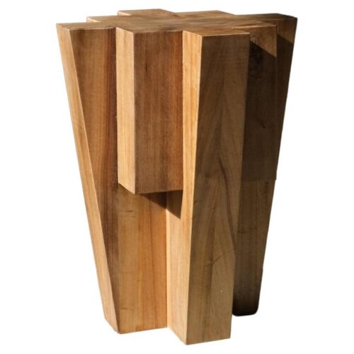 Natural African Walnut Bunker Side Table by Arno Declercq 1