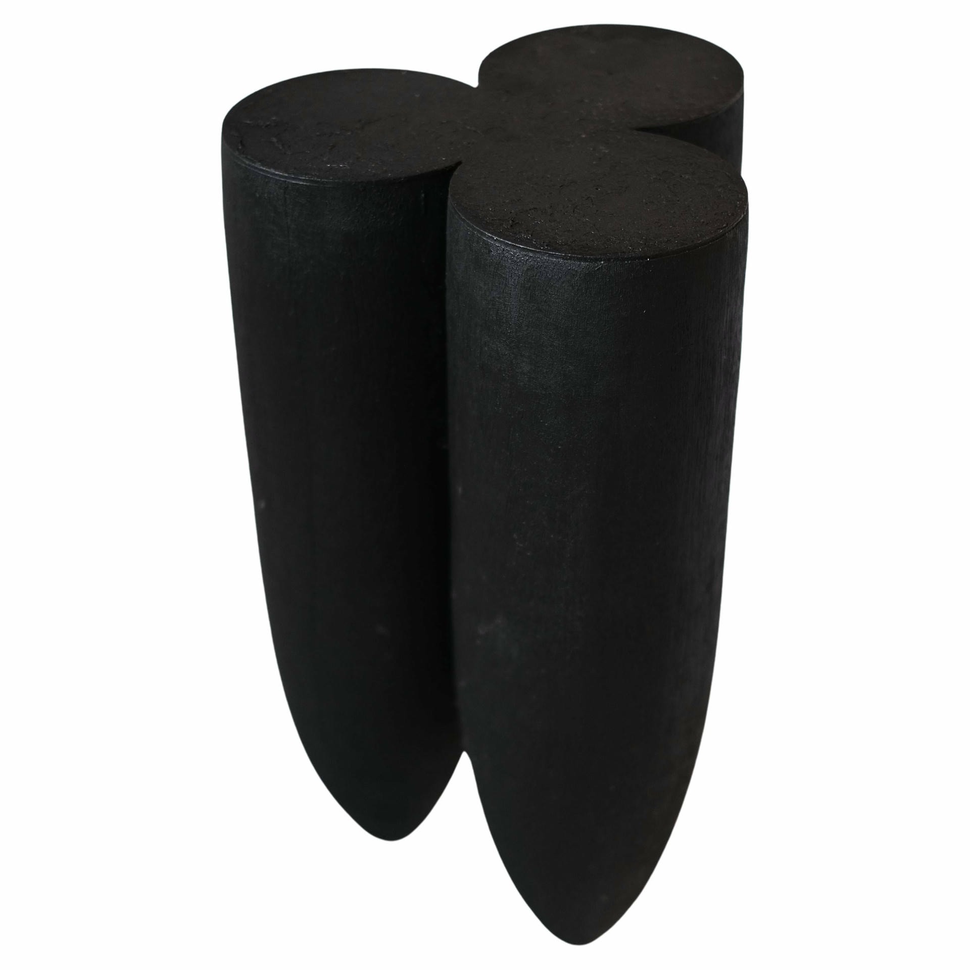 Three Bullet Shaped Burnt Oak Senufo Stool in Iroko Wood by Arno Declercq 1