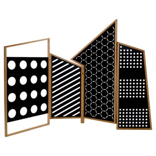 Opto Folding Screen Black Lacquered by Cole Italia 1