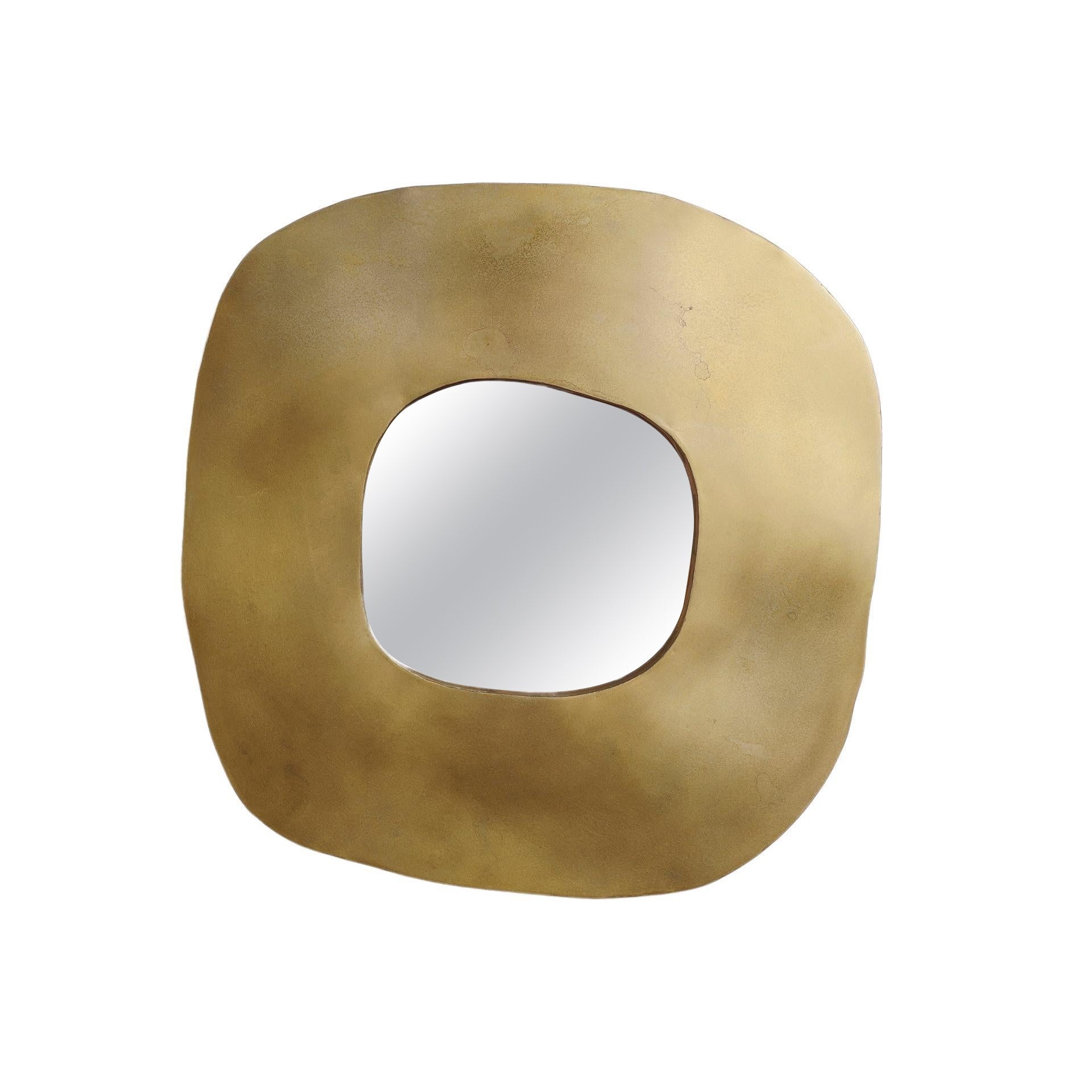 Freeform Brass Mirror by Lukasz Friedrich 1
