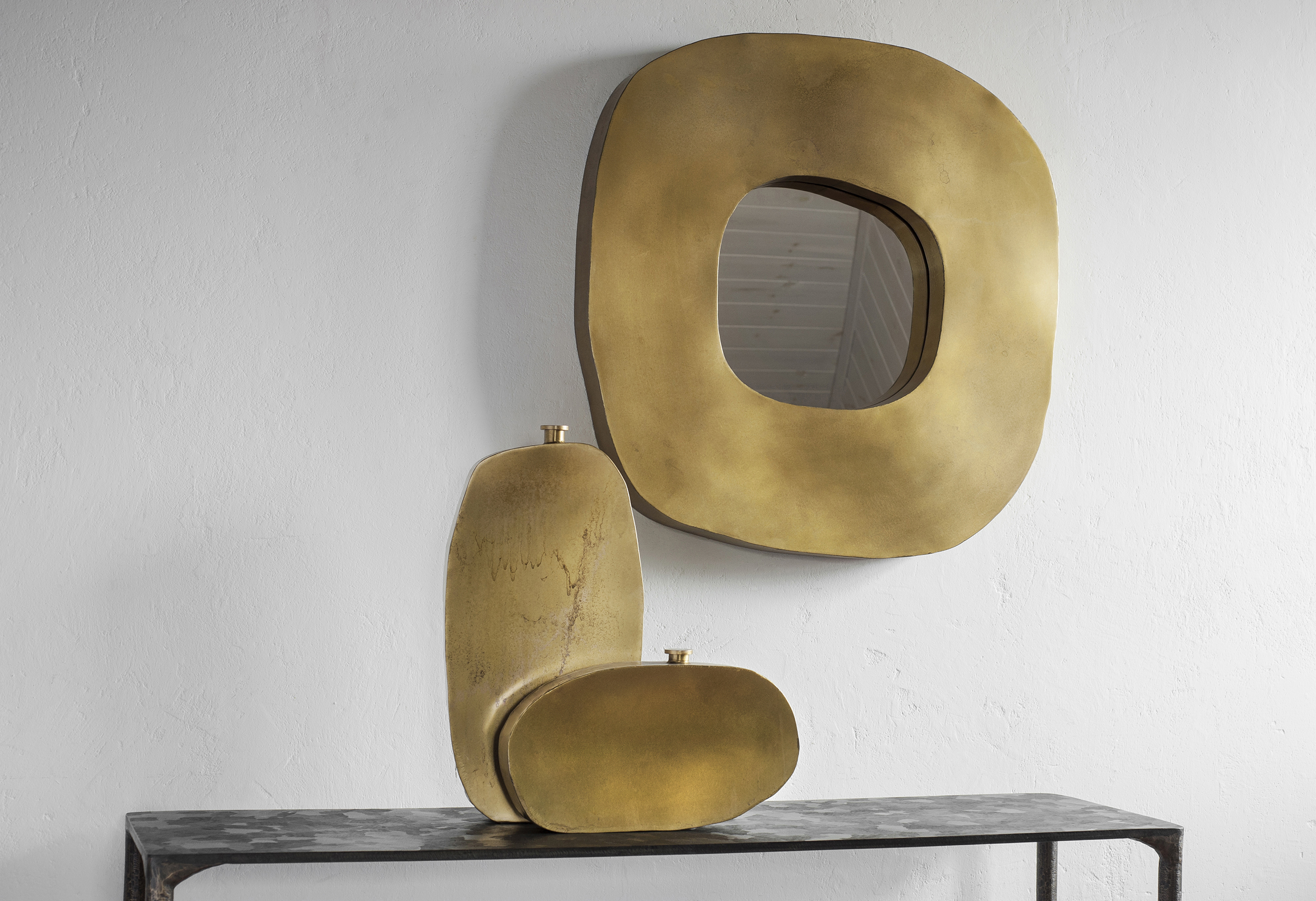 Freeform Brass Mirror by Lukasz Friedrich 7