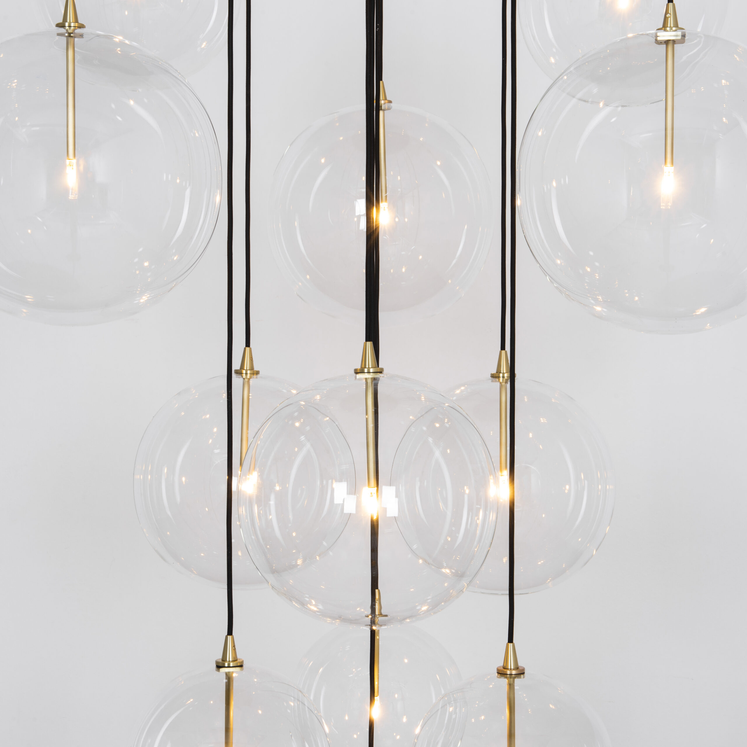 Cluster 13 Mix Polished Nickel Chandelier by Schwung 5