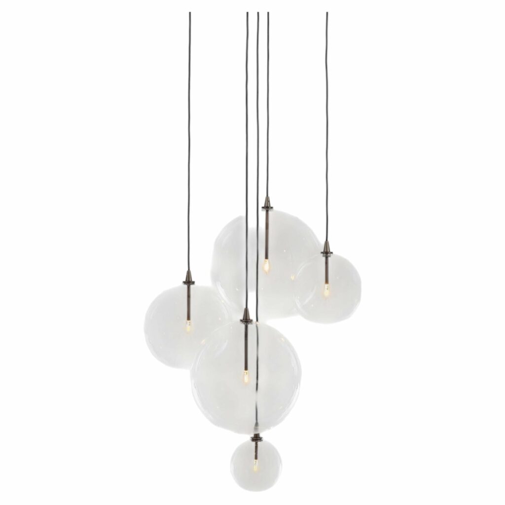 Cluster 5 Mix Black Gunmetal Chandelier by Schwung 1