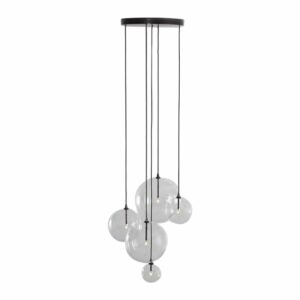 Cluster 5 Mix Black Gunmetal Chandelier by Schwung