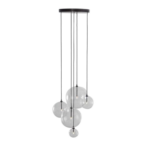 Cluster 5 Mix Black Gunmetal Chandelier by Schwung 1