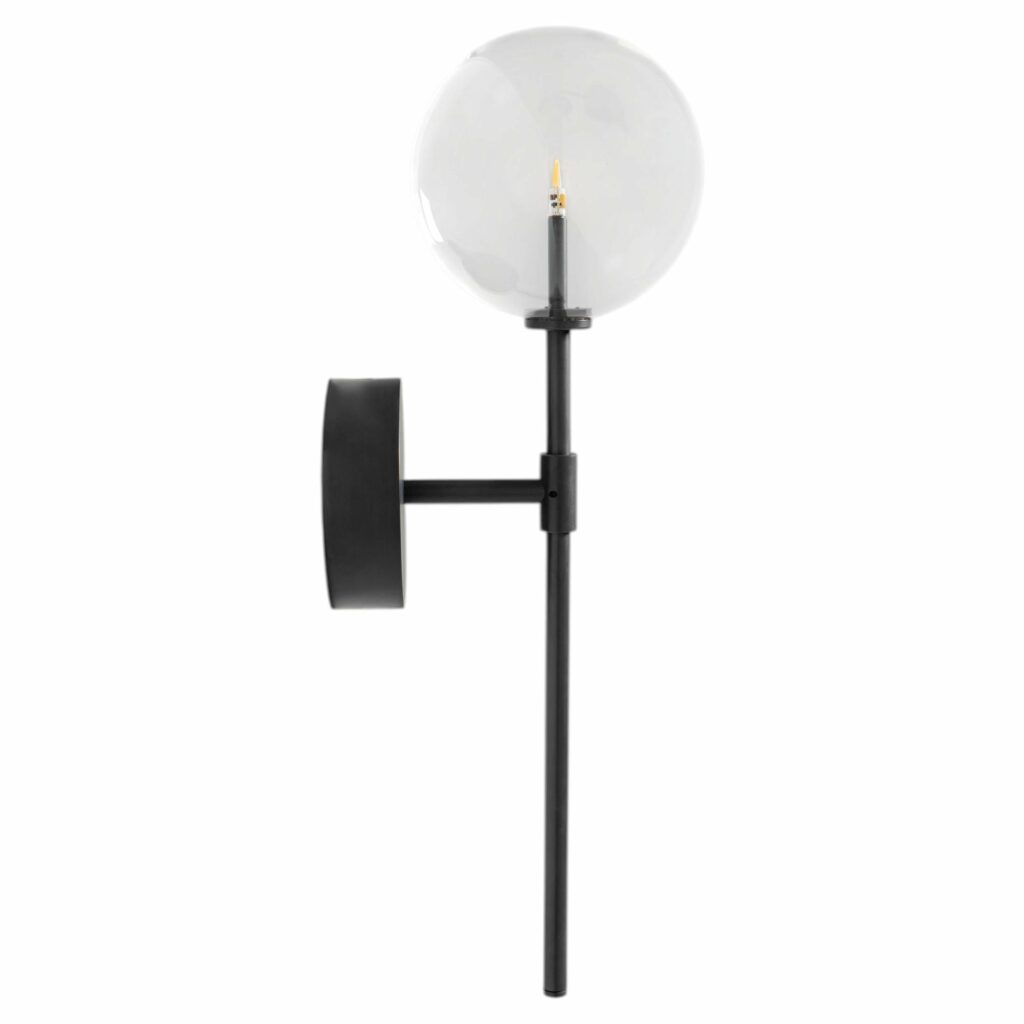 Dawn Single Black Gunmetal Wall Sconce by Schwung 1