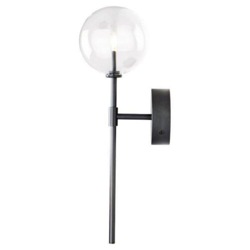 Dawn Single Black Gunmetal Wall Sconce by Schwung 1