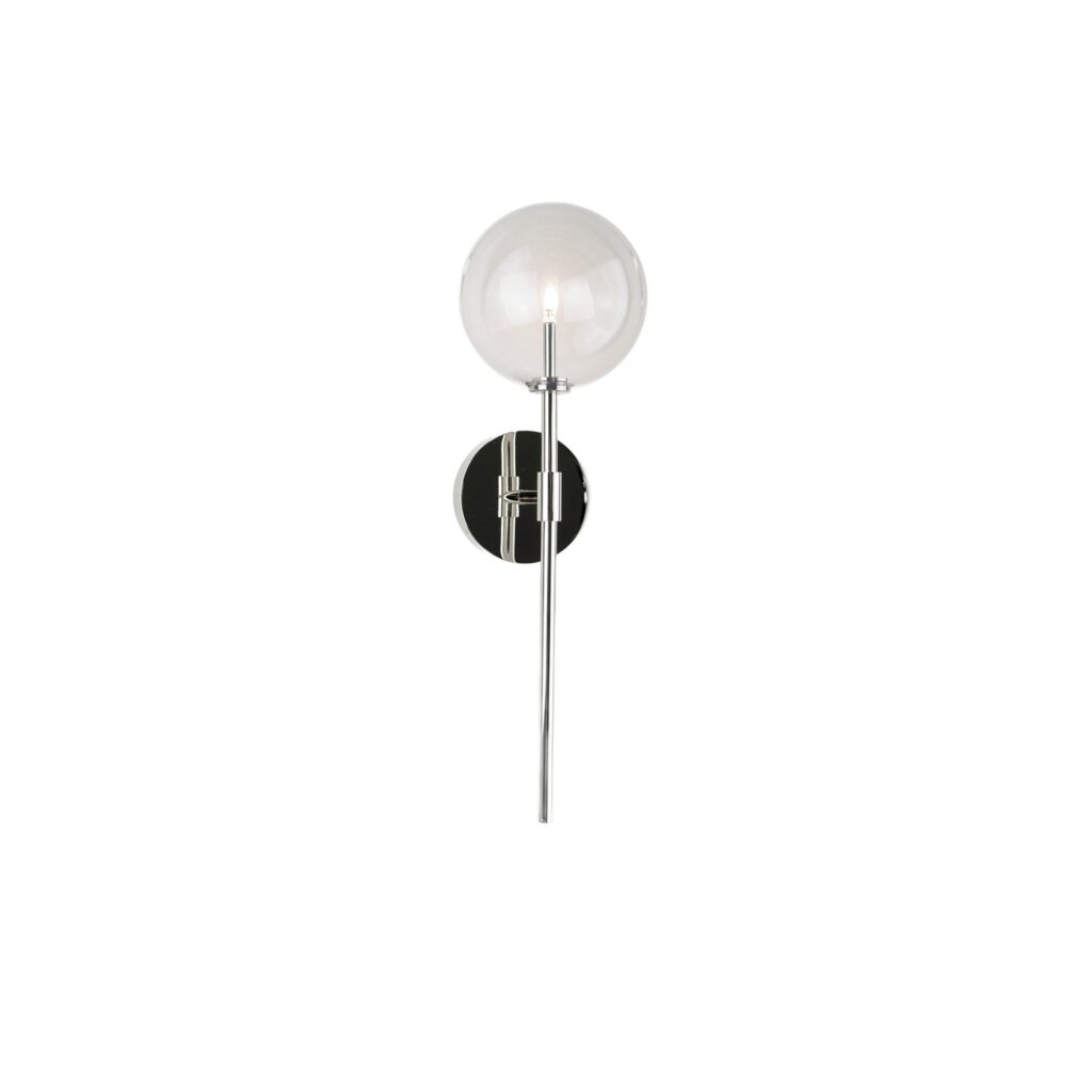 Dawn Single Polished Nickel Wall Sconce by Schwung 1