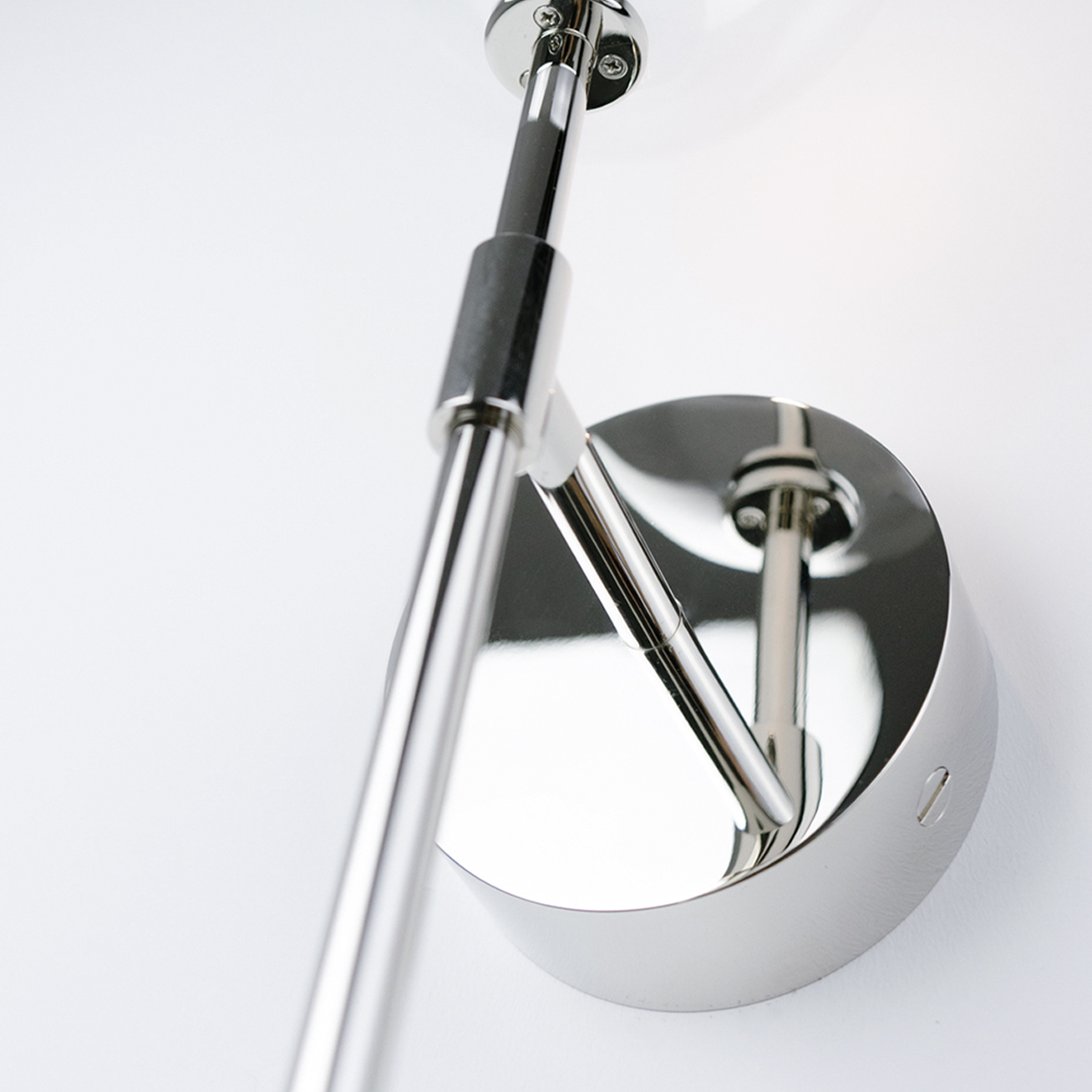Dawn Single Polished Nickel Wall Sconce by Schwung 3