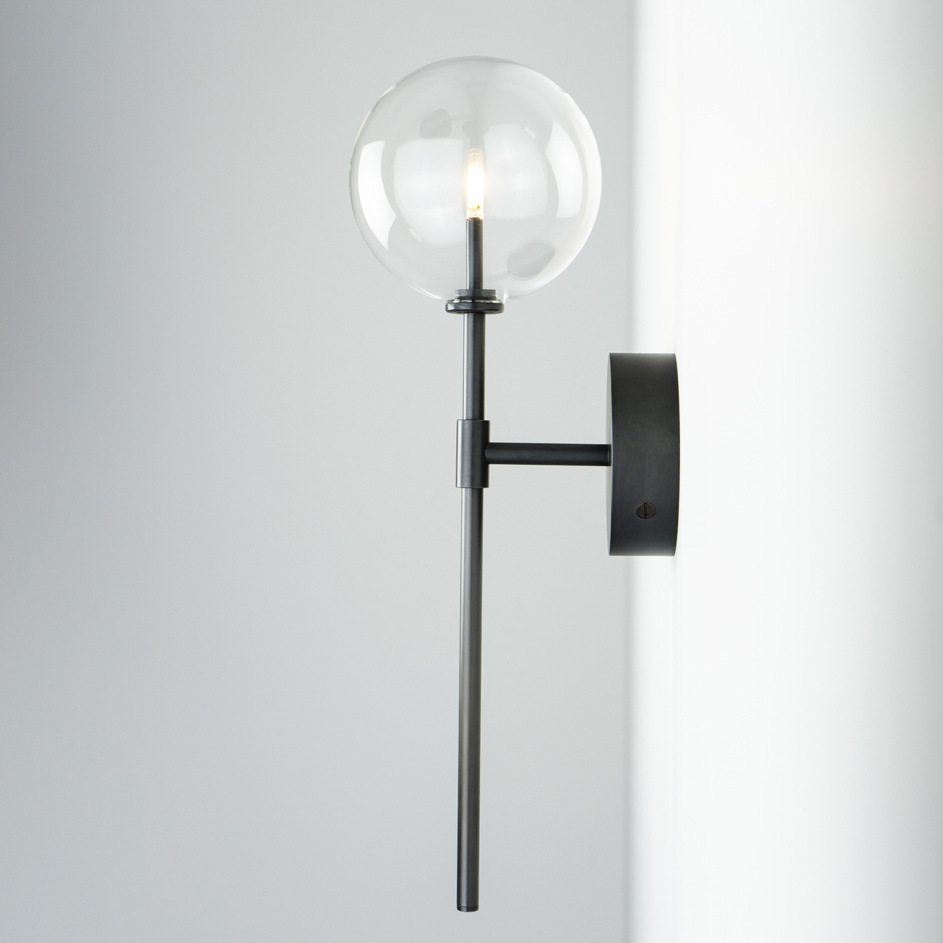 Dawn Single Polished Nickel Wall Sconce by Schwung 5