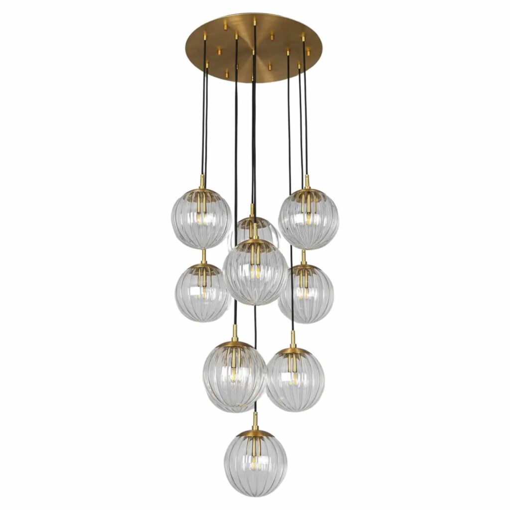 Globe Cluster 10 Chandelier by Schwung 1