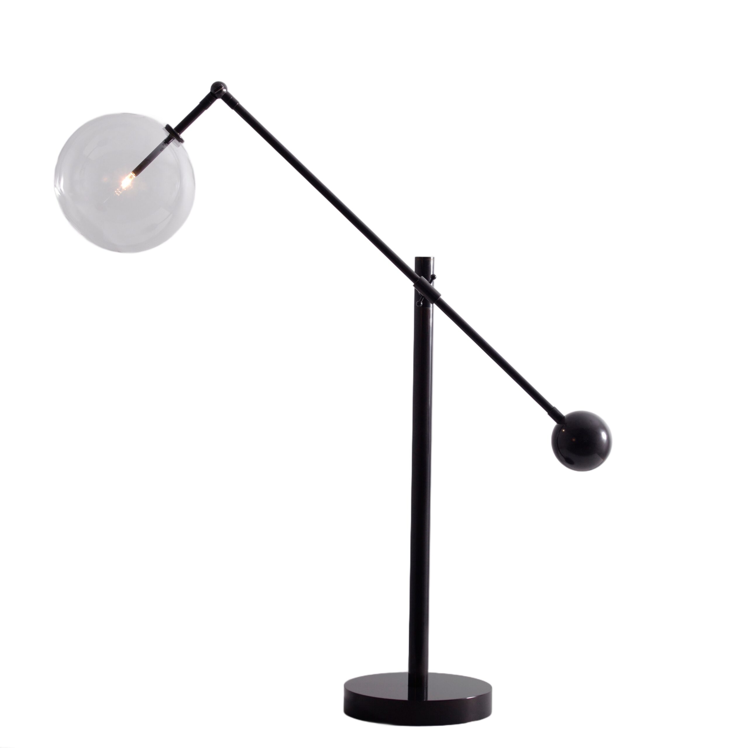Milan 1 Arm Black Gunmetal Floor Lamp by Schwung 1