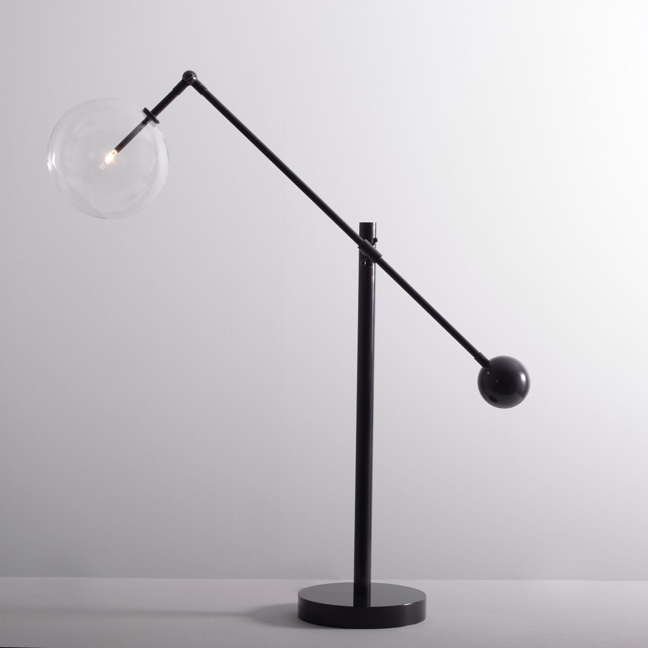Milan 1 Arm Black Gunmetal Floor Lamp by Schwung 2
