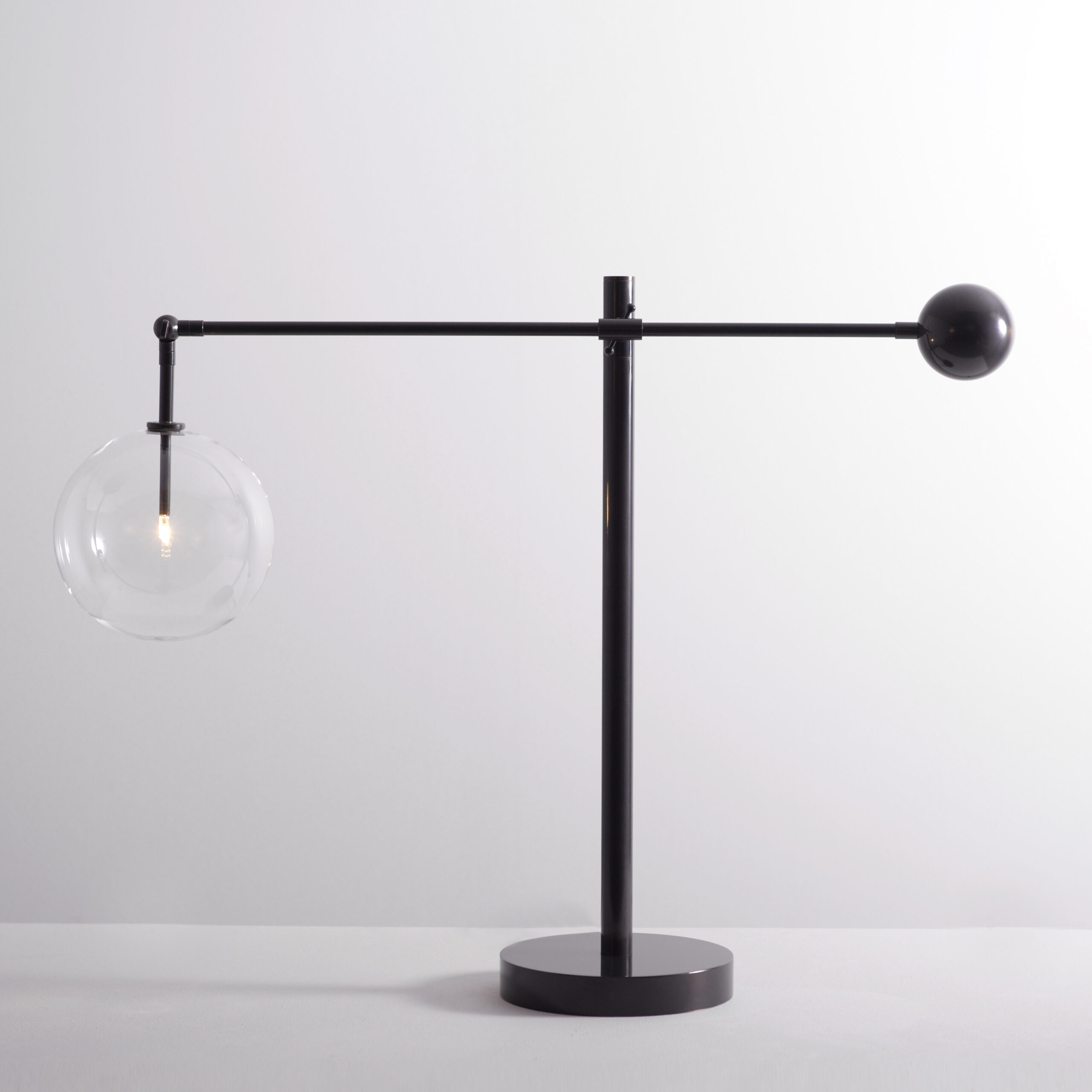 Milan 1 Arm Black Gunmetal Floor Lamp by Schwung 3