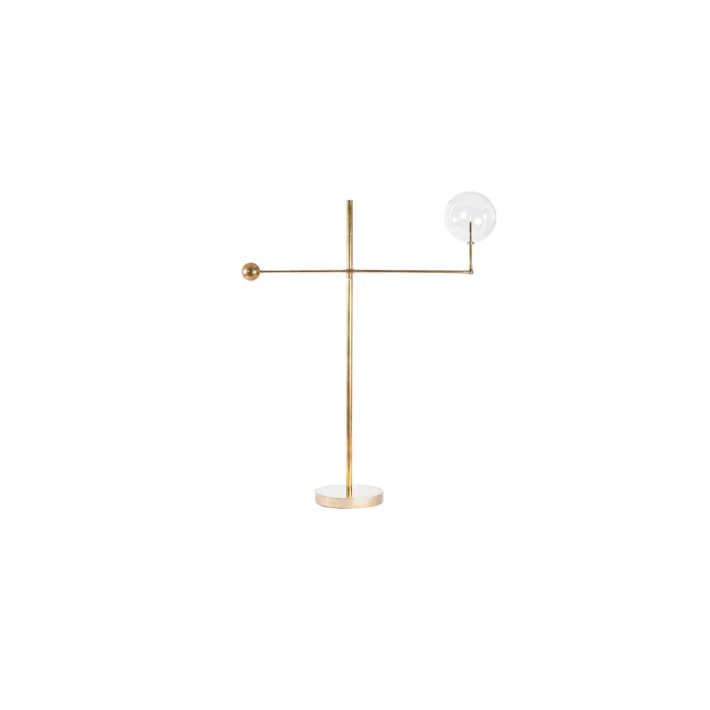Milan 1 Arm Brass Floor Lamp by Schwung 1