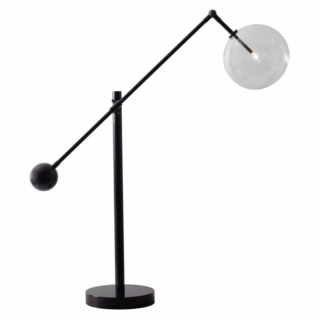 Milan Black Gunmetal Table Lamp by Schwung 1