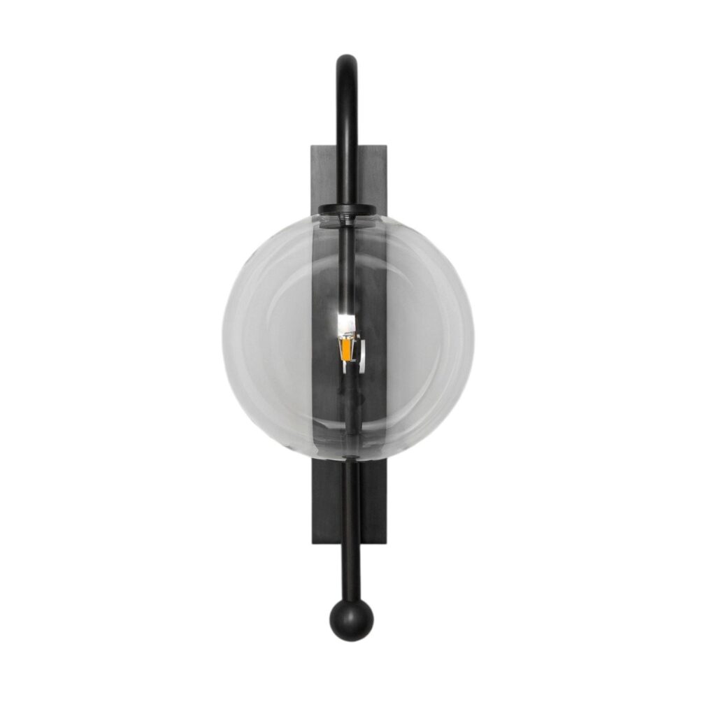 Naples Black Gunmetal Wall Sconce by Schwung 1