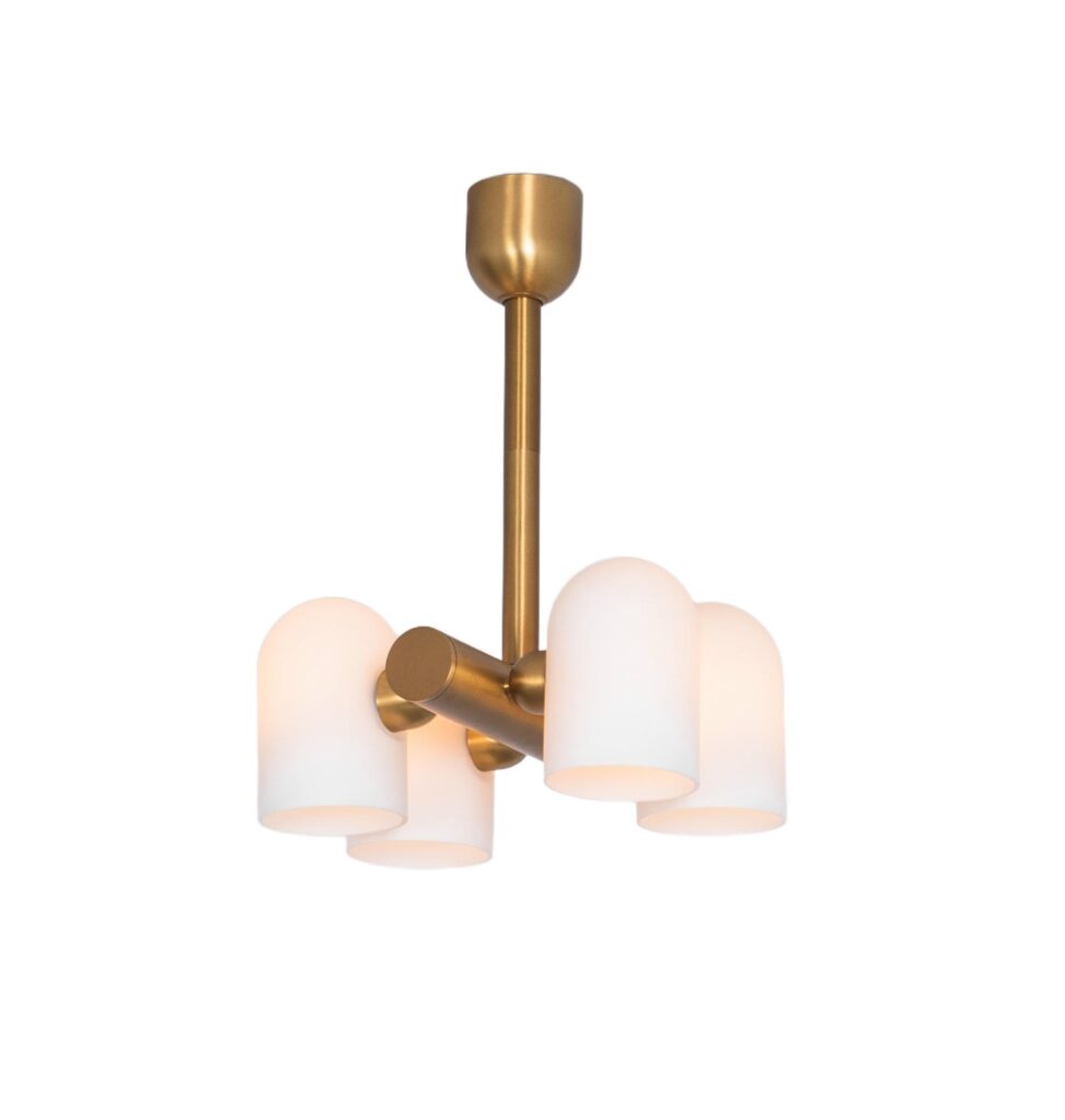 Odyssey 4 Brass Chandelier by Schwung 1