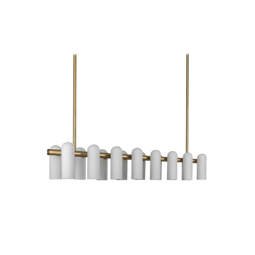 Odyssey Linear LG Brass Chandelier by Schwung 1