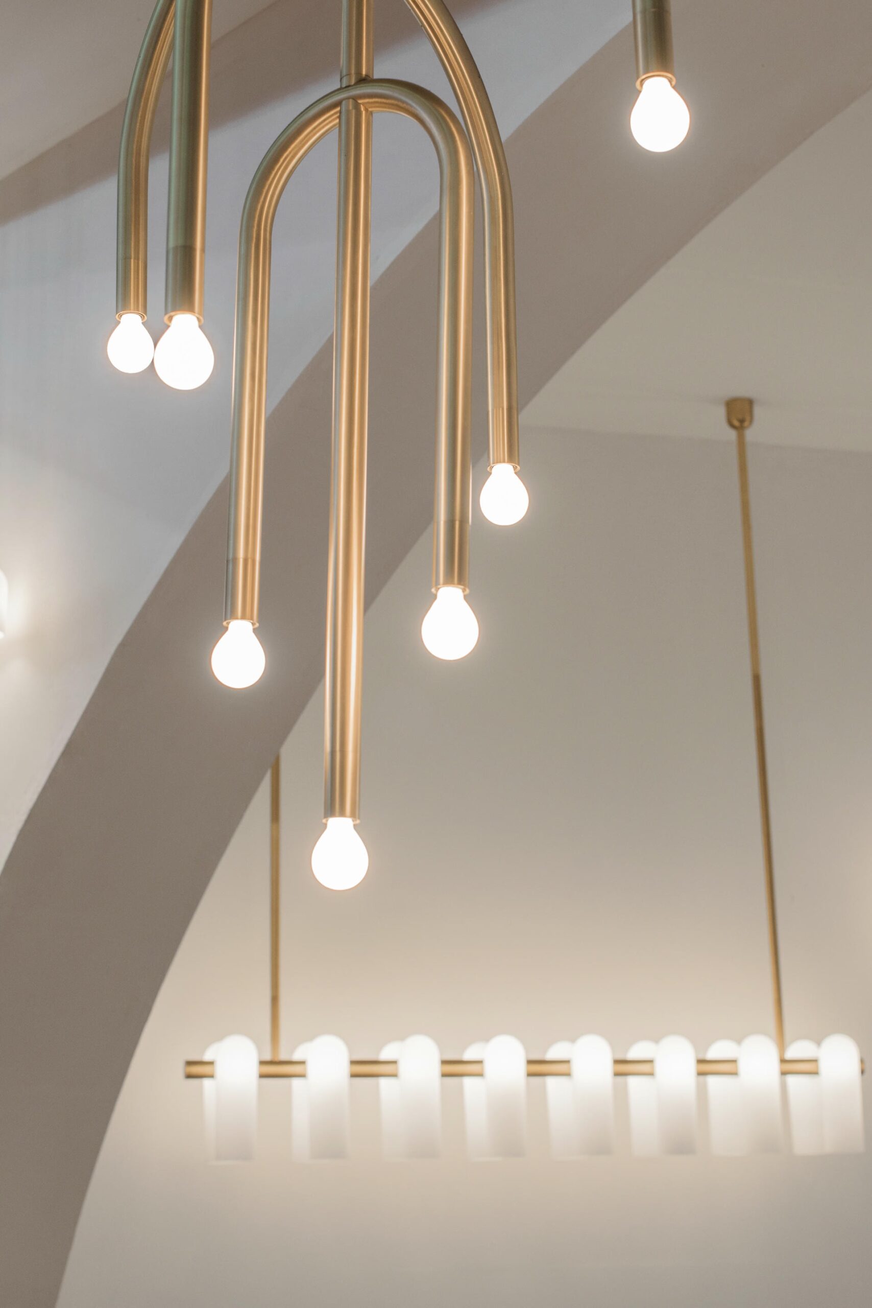 Odyssey Linear LG Brass Chandelier by Schwung 3