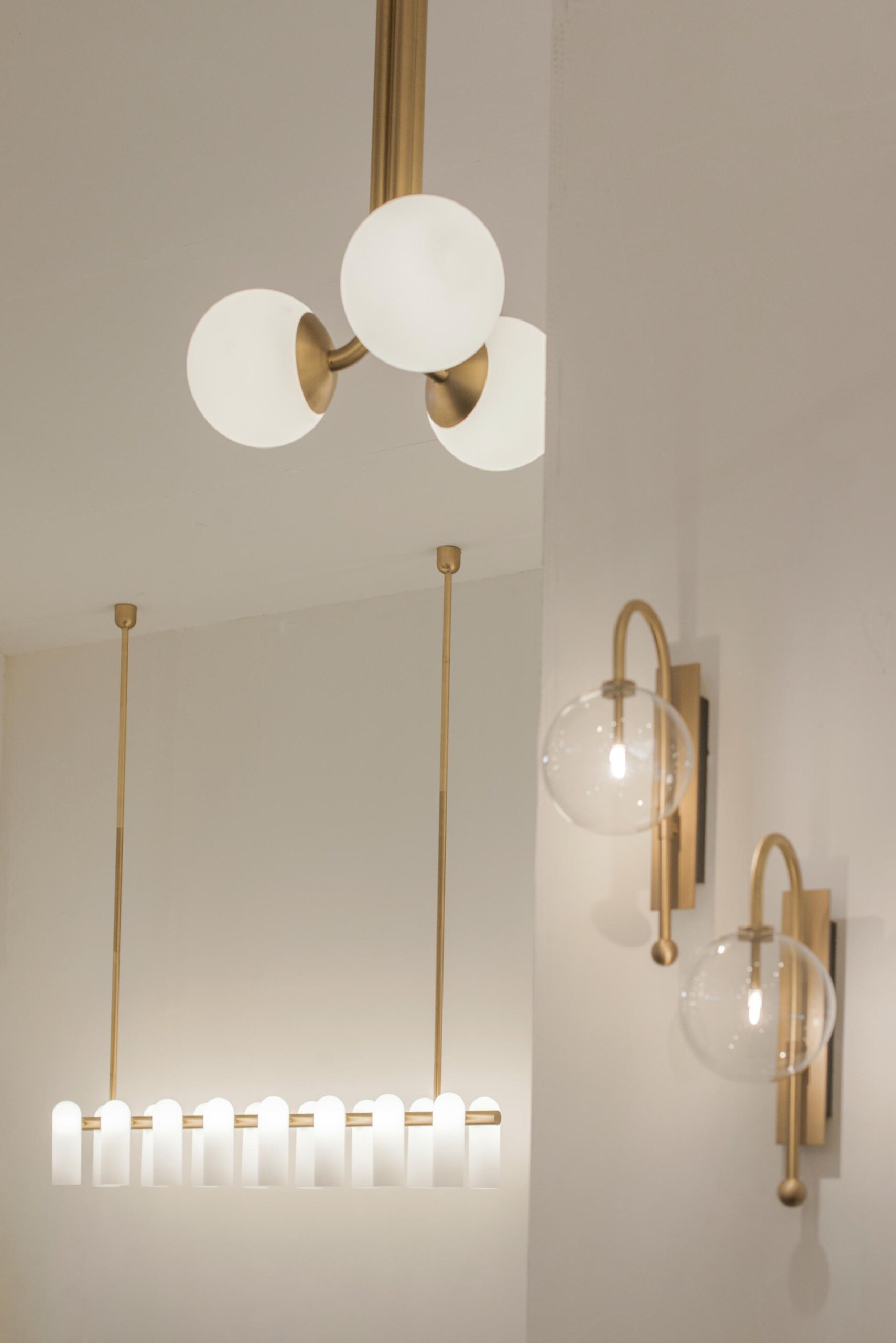 Odyssey Linear LG Brass Chandelier by Schwung 4