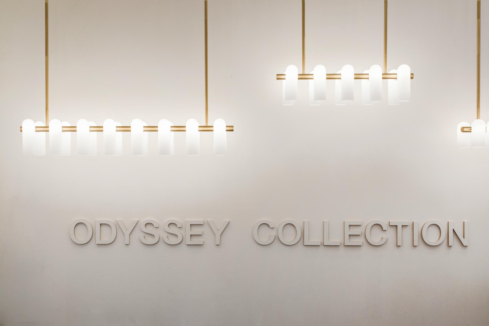 Odyssey Linear LG Brass Chandelier by Schwung 5