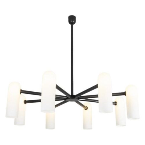 Odyssey Round Lg Black Gunmetal Chandelier by Schwung 1