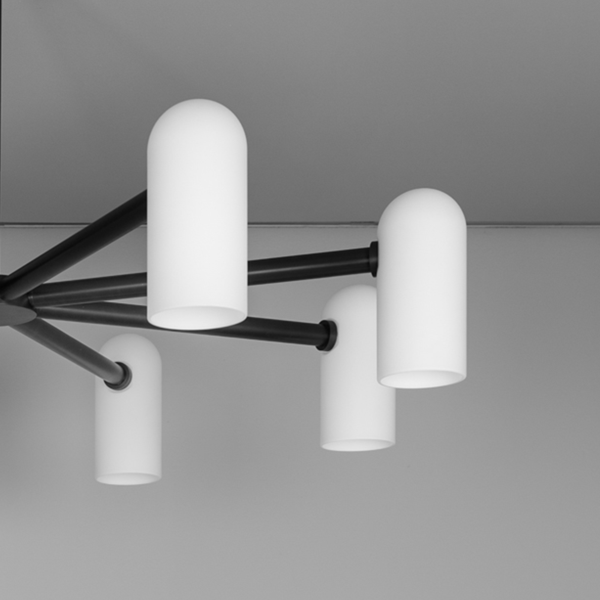 Odyssey Round Lg Black Gunmetal Chandelier by Schwung 5