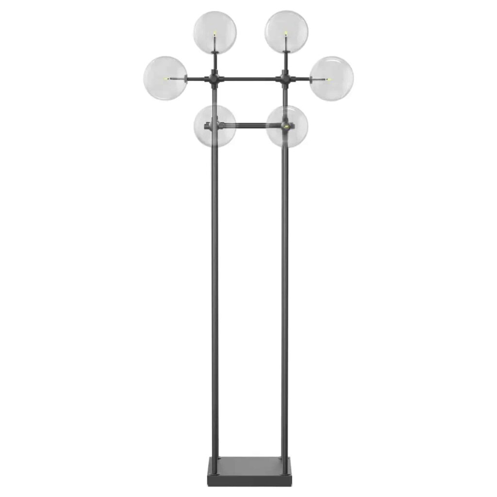 Soap 6 Black Gunmetal Floor Lamp by Schwung 1
