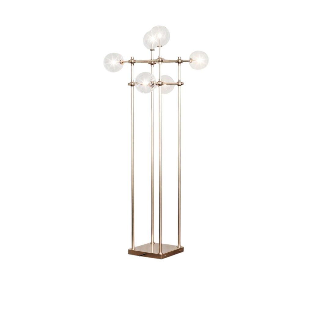 Soap 6 Brass Floor Lamp by Schwung 1