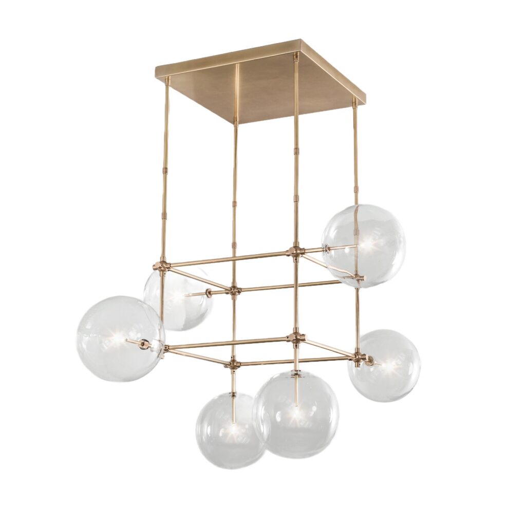 Soap 6 Dt Brass Chandelier by Schwung 1